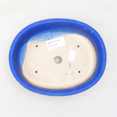 Bonsaischale aus Keramik 18,5 x 14,5 x 5 cm, Farbe blau - 3