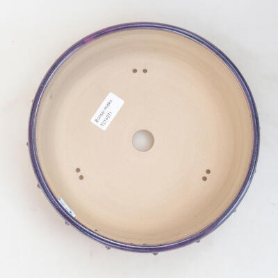 Bonsaischale aus Keramik 22 x 22 x 6,5 cm, Farbe lila - 3
