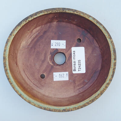 Keramik-Bonsaischale 14,5 x 13,5 x 4 cm, Farbe Beige - 3
