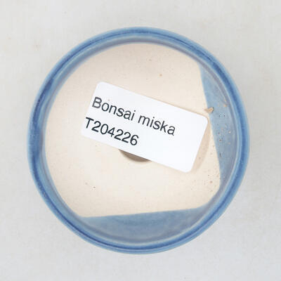 Mini Bonsai Schüssel 6 x 6 x 2,5 cm, Farbe blau - 3