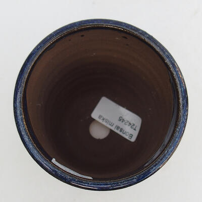 Keramik-Bonsaischale 9 x 9 x 9,5 cm, Farbe Blau - 3