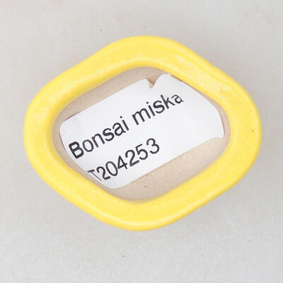 Mini Bonsai Schüssel 4 x 3,5 x 2,5 cm, Farbe gelb - 3