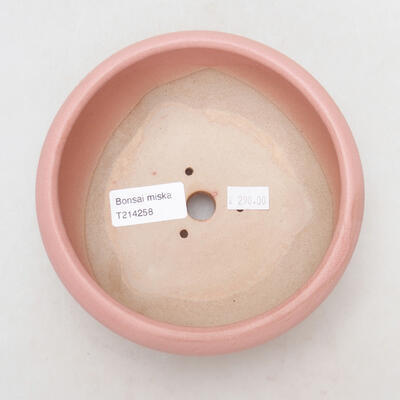 Bonsaischale aus Keramik 14 x 14 x 6 cm, Farbe rosa - 3
