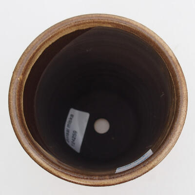 Keramik-Bonsaischale 9,5 x 9,5 x 12 cm, Farbe braun - 3