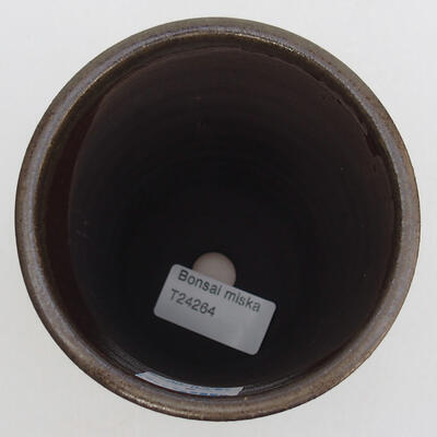 Keramik-Bonsaischale 9 x 9 x 11,5 cm, metallische Farbe - 3