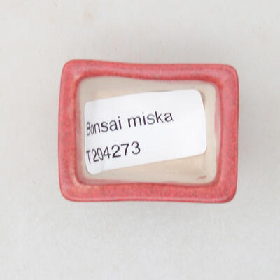 Mini Bonsai Schüssel 4 x 3 x 2,5 cm, Farbe rot - 3