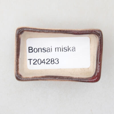 Mini Bonsai Schüssel 4,5 x 3 x 1,5 cm, Farbe rot - 3