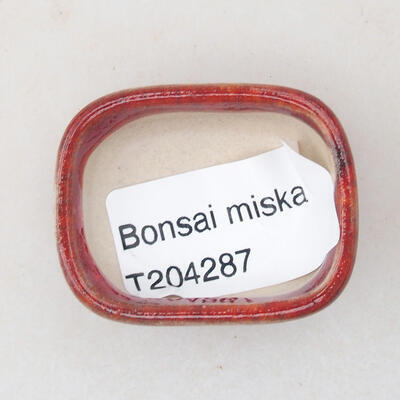 Mini Bonsai Schüssel 4 x 3 x 1,5 cm, Farbe rot - 3