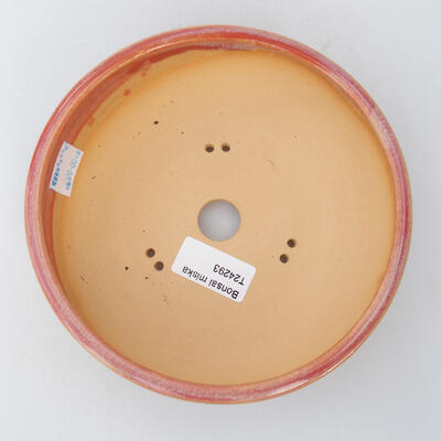 Keramik-Bonsaischale 16,5 x 16,5 x 5 cm, Farbe rosa - 3