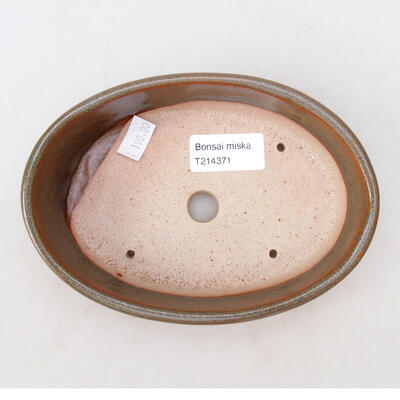 Bonsaischale aus Keramik 16 x 11,5 x 4 cm, Farbe braun - 3