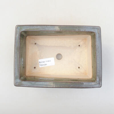 Keramische Bonsai-Schale 18 x 13 x 7 cm, Farbe grün - 3