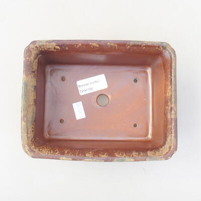 Keramische Bonsai-Schale 17,5 x 14 x 7 cm, braune Farbe - 3