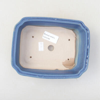 Keramische Bonsai-Schale 17 x 13,5 x 4,5 cm, Farbe blau - 3
