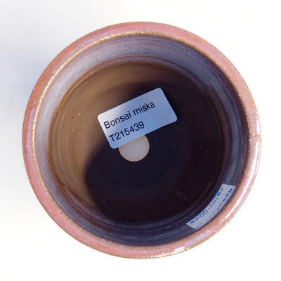Bonsaischale aus Keramik 8,5 x 8,5 x 8 cm, Farbe Rosa - 3