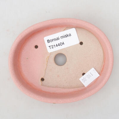 Bonsaischale aus Keramik 11,5 x 9,5 x 2,5 cm, Farbe Rosa - 3