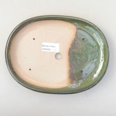 Keramische Bonsai-Schale 22 x 16 x 2,5 cm, Farbe grün - 3