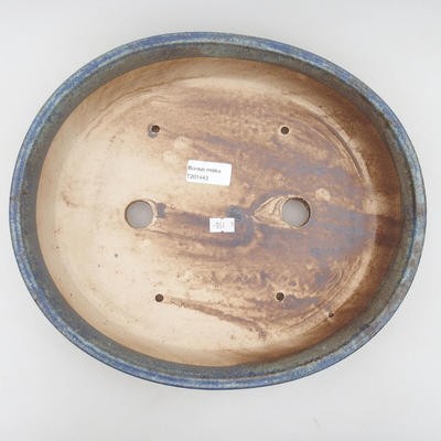 Keramische Bonsai-Schale 32 x 27,5 x 7,5 cm, braun-blaue Farbe - 3