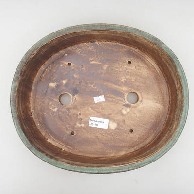 Keramische Bonsai-Schale 32 x 27,5 x 7,5 cm, Farbe braun-grün - 3
