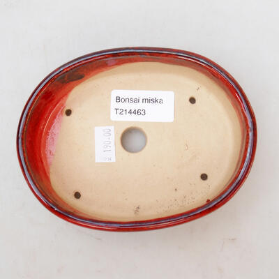 Bonsaischale aus Keramik 13 x 10 x 3,5 cm, rotbraune Farbe - 3