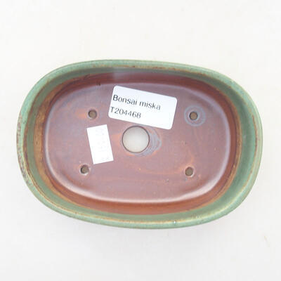 Keramische Bonsai-Schale 12,5 x 9 x 3,5 cm, Farbe grün - 3