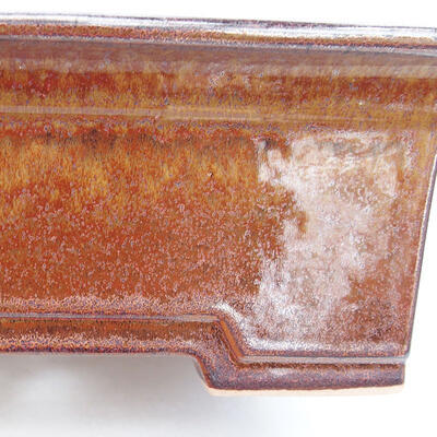 Keramik-Bonsaischale 23,5 x 17,5 x 9 cm, Farbe braun - 3