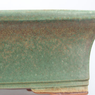 Keramik-Bonsaischale 21 x 16 x 6 cm, Farbe grün - 3