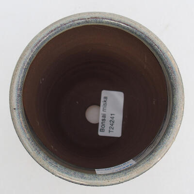 Keramik-Bonsaischale 9,5 x 9,5 x 10 cm, Farbe grau - 3