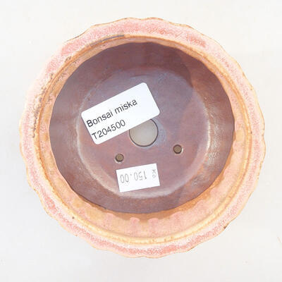Keramische Bonsai-Schale 10,5 x 10,5 x 4,5 cm, Farbe rosa - 3