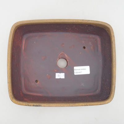 Keramische Bonsai-Schale 23,5 x 19 x 5,5 cm, braune Farbe - 3