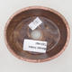 Keramische Bonsai-Schale 9,5 x 8,5 x 3,5 cm, braun-rosa Farbe - 3/3