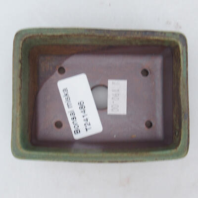 Keramik-Bonsaischale 10 x 7 x 3,5 cm, Farbe grün - 3