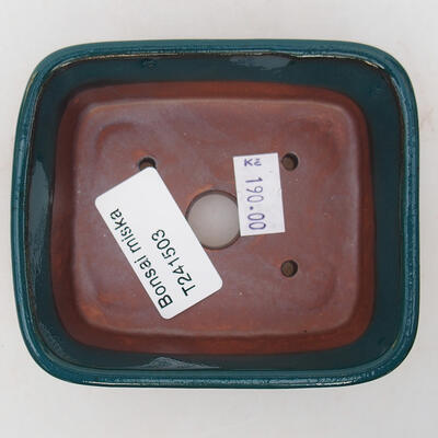Keramik-Bonsaischale 10 x 8,5 x 3,5 cm, Farbe grün - 3