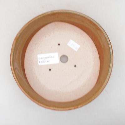 Keramische Bonsai-Schale 18 x 18 x 5 cm, Farbe braun - 3