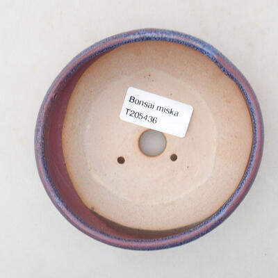 Keramische Bonsai-Schale 10,5 x 10,5 x 4 cm, Farbe lila - 3