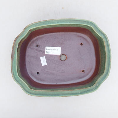 Keramische Bonsai-Schale 21,5 x 16,5 x 7 cm, Farbe grün - 3