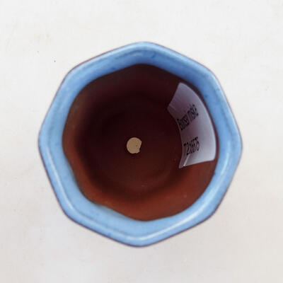 Bonsaischale aus Keramik 3,5 x 3,5 x 5 cm, Farbe blau - 3