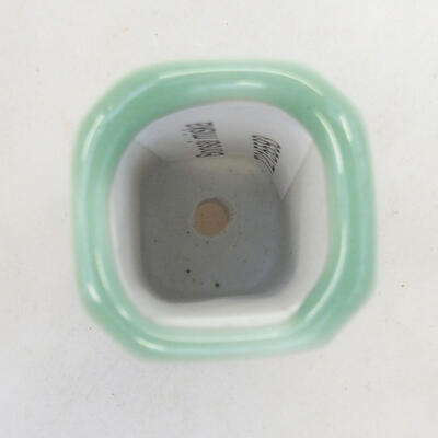 Bonsaischale aus Keramik 2,5 x 2,5 x 4,5 cm, Farbe grün - 3