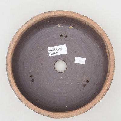 Keramische Bonsai-Schale 20 x 20 x 6,5 cm, Farbe rissig - 3