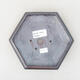 Keramische Bonsai-Schale 15,5 x 14 x 3,5 cm, Metallfarbe - 3/3