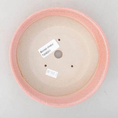 Keramik Bonsai Schüssel 17 x 17 x 4,5 cm, Farbe rosa - 3