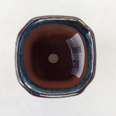 Bonsaischale aus Keramik 3 x 3 x 5 cm, Farbe blau - 3