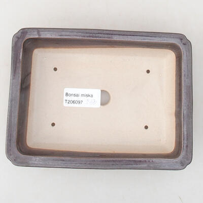 Keramische Bonsai-Schale 17 x 12,5 x 3,5 cm, Metallfarbe - 3