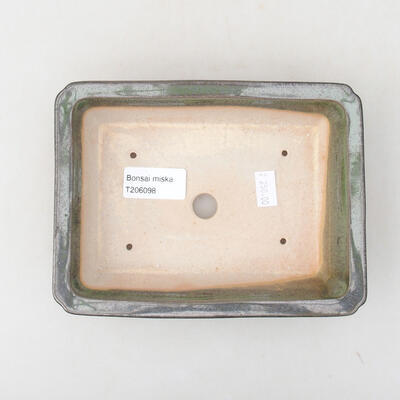 Keramische Bonsai-Schale 17 x 12,5 x 3,5 cm, Farbe grün - 3