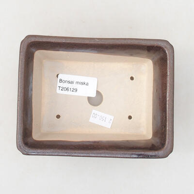 Keramische Bonsai-Schale 13 x 10 x 5 cm, braune Farbe - 3