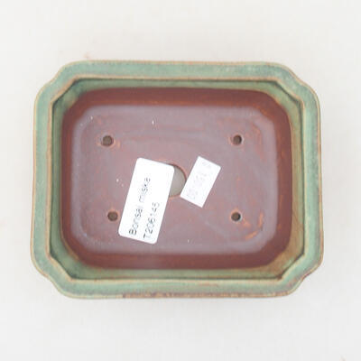 Keramische Bonsai-Schale 12 x 9,5 x 4 cm, Farbe grün - 3