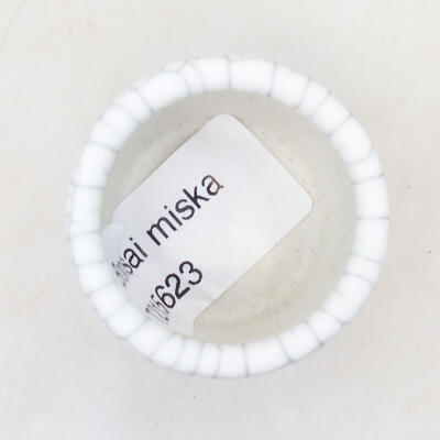 Bonsaischale aus Keramik 3,5 x 3,5 x 2,5 cm, Farbe Crackle - 3