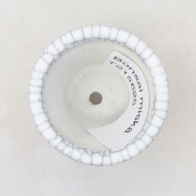 Bonsaischale aus Keramik 3,5 x 3,5 x 3 cm, Krakeleefarbe - 3