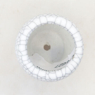 Bonsaischale aus Keramik 3 x 3 x 3,5 cm, Farbe Crackle - 3