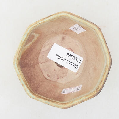 Keramische Bonsai-Schale 8,5 x 8,5 x 5,5 cm, braune Farbe - 3