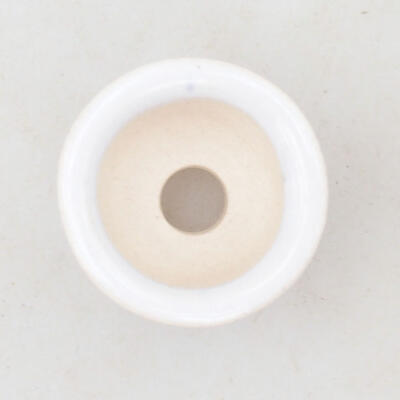 Bonsaischale aus Keramik 2 x 2 x 1,5 cm, Farbe weiß - 3